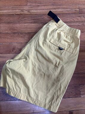 OnlyNY Men's Bright Yellow Elastic-Waist swim trunks